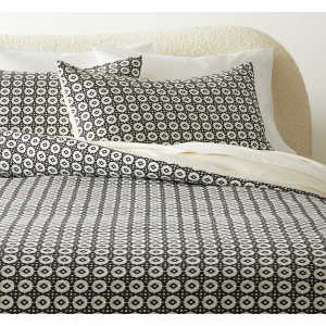 MELINA 有机棉黑暖白羽绒被套 FULL/QUEEN