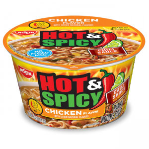 Nissin Hot & Spicy Ramen Noodle Soup, Chicken, 3.32 Ounce (Pack of 6) @ Amazon