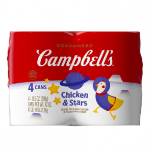 Campbell's Condensed Kids Soup, Chicken & Stars Soup, 10.5 Ounce (Pack of 4) @ Amazon