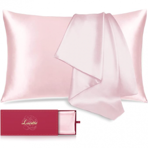 Lacette 22 Momme 6A Soft Mulberry Silk Pillow case with Hidden Zipper,600 Thread Count @ Amazon