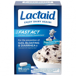 Lactaid Fast Act Lactose Intolerance Relief Caplets with Lactase Enzyme, 96 Count @ Amazon