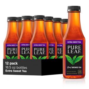 Pure Leaf Iced Real Brewed Black Tea, Extra Sweet, 18.5 Fl Oz (Pack of 12) @ Amazon