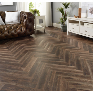 VISCOUNT 淡褐色人字形强化地板