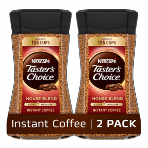 NESCAFÉ Taster's Choice Instant Coffee, Light Medium Roast, 2 Jars (7 Oz Each) @ Amazon
