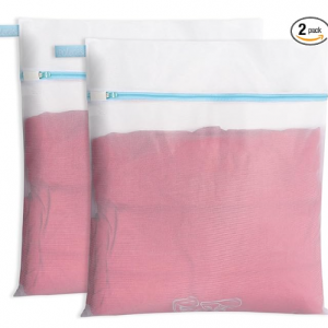 Polecasa 2 Pack Durable Fine Mesh Laundry Bags with Reinforced Zipper and Hanging Loop @ Amazon