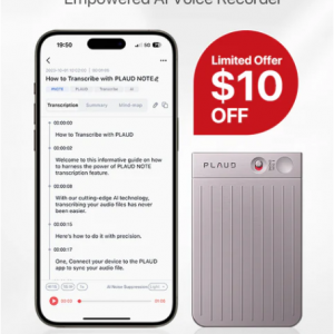 $26 off PLAUD Note ChatGPT Empowered AI Voice Recorder & Free 3-Month PLAUD AI Membership