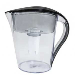 Great Value 10-Cup Water Filter Pitcher Series, Black Color, BPA-Free, Brita Filter Compatible