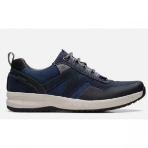 Clarks Mens WellmanTrailAP Blue Leather Casual Sneakers Shoes $34.99 shipped @ eBay
