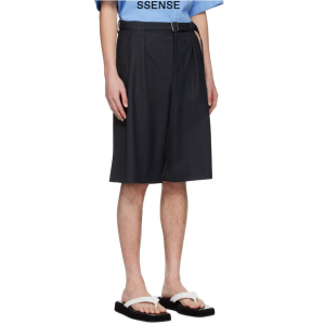 YOUTH Gray Belted Shorts $255 USD @ SSENSE