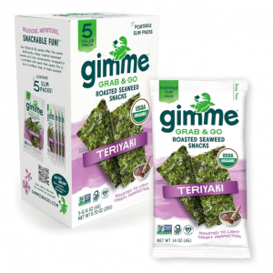 gimMe Grab & Go - Teriyaki - 5 Count - Organic Roasted Seaweed Sheets @ Amazon