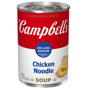 Campbell's Condensed 25% Less Sodium Chicken Noodle Soup, 10.75 Ounce Can @ Amazon