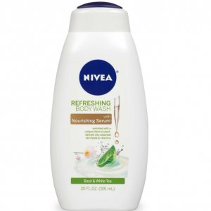NIVEA Basil and White Tea Body Wash with Nourishing Serum, 20 Fl Oz Bottle @ Amazon