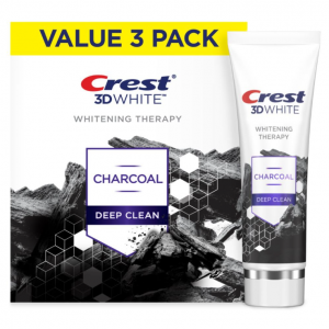 Crest 3D White Whitening Therapy Charcoal Deep Clean 4.6 oz Pack of 3 @ Amazon