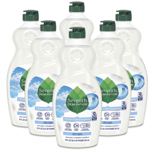 Seventh Generation Dish Soap Liquid, Fragrance Free, 19 fl oz (Pack of 6) @ Amazon