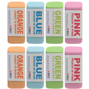 M&G 8 Pack Large Erasers Pencil Erasers, Assort Color @ 	Amazon