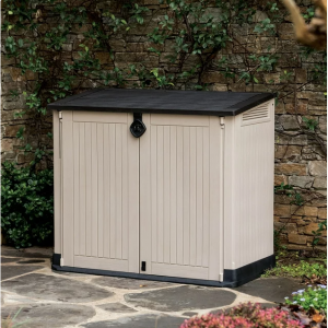 Keter Store-It-Out Midi 30 Cubic Foot All-Weather Resin Storage Shed, Beige @ Walmart