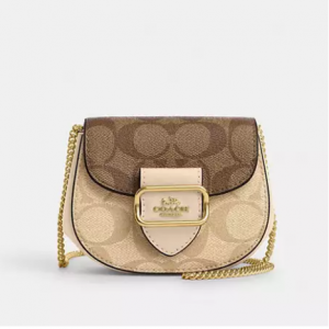 67% Off Coach Morgan Card Case On A Chain In Blocked Signature Canvas