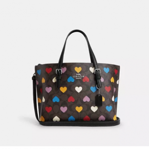 70% Off Coach Mollie Tote Bag 25 In Signature Canvas With Heart Print @ Coach Outlet