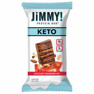 JiMMY! Keto 草莓堅果巧克力蛋白棒 12支 @ Amazon