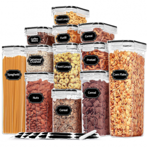 PRAKI Airtight Food Storage Containers with Lids, 12PCS Plastic Kitchen Storage Containers @Amazon