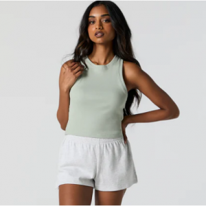 Ribbed High Neck Cropped Tank @ Urban Planet