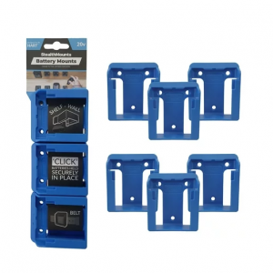 StealthMounts - Blue Battery Mounts for Hart 20v | Battery Holders | Package of 6 @ Walmart