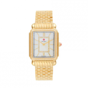 MICHELE Deco II 29MM Goldtone Stainless 手表