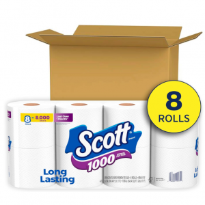 Scott 卫生纸1000片/卷 8卷 @ Amazon