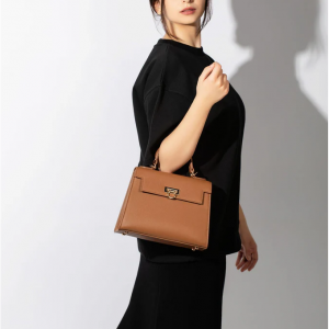 Layla Top-Handle Bag-Brown for $175 @ Levantine
