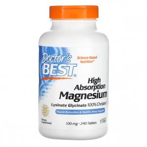 Doctor's Best, 高吸收镁完全与澳尔滨矿物质螯合，100 毫克，240 片