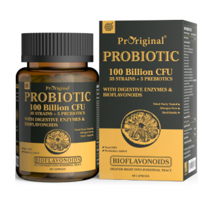 Proriginal Probiotics with Prebiotics for Men and Women - 100 Billion CFU, 60 Capsules @ Amazon
