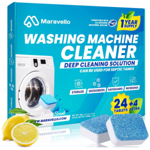 Maravello Washing Machine Cleaner Descaler - 28 Count Deep Cleaning Tablets @ Amazon