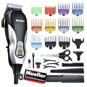 Mueller Ultragroom Hair Clipper and Trimmer, Pro Colored Haircutting Kit @ Amazon