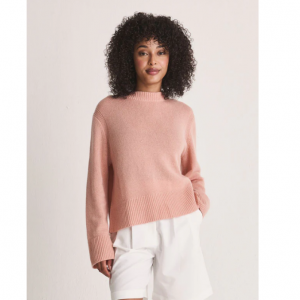 Loop Cashmere UK - Cropped Cashmere Sweatshirt In Peachy For £249