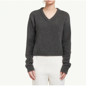 Cashmere in Love Gray V-Neck Jumper