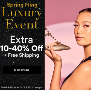 Extra 10-40% Off Spring Luxury Event on Burberry, Prada, Dior, GUCCI & More @ Shop Premium Outlets