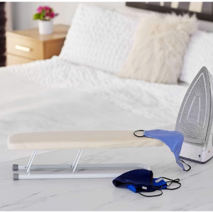 Household Essentials Basic Sleeve Mini Ironing Board | Natural Cover and White Finish @ Amazon