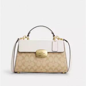 Coach Eliza Top Handle In Signature Canvas