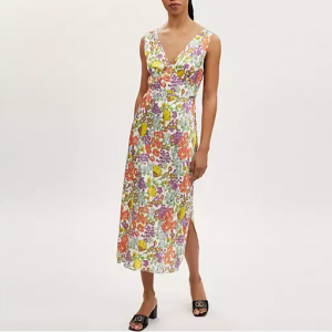 Coach Garden Floral Print Midi Dress