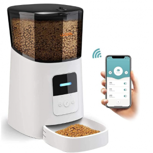 WOPET 可录音 宠物自动定时喂食器 6升 手机设置多达15餐 @ Amazon