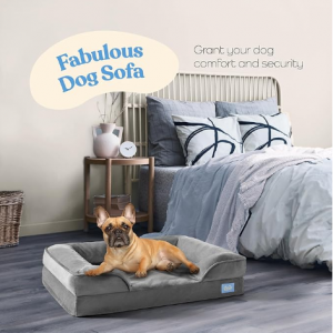 Orthopedic Sofa Dog Bed - Ultra Comfortable Dog Beds for Medium Dogs @ Amazon