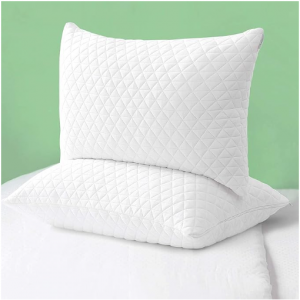 ASHOMELI 碎片记忆棉枕头2个装 带可机洗枕套 @ Amazon