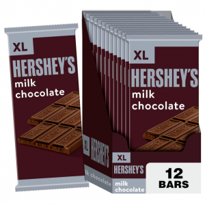 HERSHEY'S Milk Chocolate XL, Candy Bars, 4.4 oz (12 Count, 16 Pieces) @ Amazon