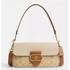 モーガン ショルダー バッグ・ブロックド シグネチャー キャンバス