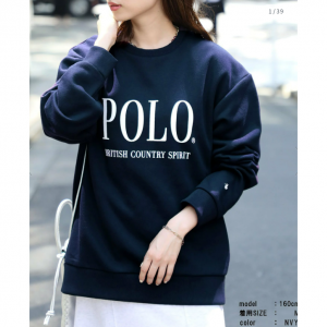 POLO BCS/【SETUP7別注!】POLO buck fleece crew neck sweat ポロバックフリースクルーネックスウェット トレーナー ビッグロゴ 裏起毛 長袖 24SS