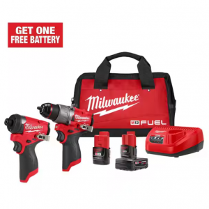 M12 FUEL 12-Volt Lithium-Ion Brushless Cordless Hammer Drill and Impact Driver Combo Kit 