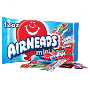 Airheads Candy, Variety Bag, Individually Wrapped Assorted Fruit Mini Bars, 12oz @ Amazon