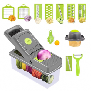 B BSIASIO Vegetable Chopper With Container Onion Chopper, Egg Slicer, Slicer, Vegetable Slicer