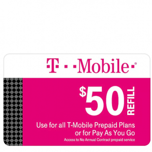 $50 T-Mobile Prepaid Refill eCard (Email Delivery) for $45 @Target