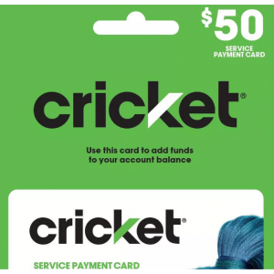 $50 Cricket Wireless Service Payment Card (Email Delivery) for $45 @Target